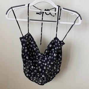 Cotton candy LA halter tie back top